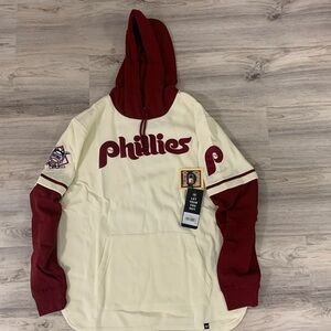 Men's Philadelphia Phillies '47 Cream Trifecta Shortstop Pullover Hoodie